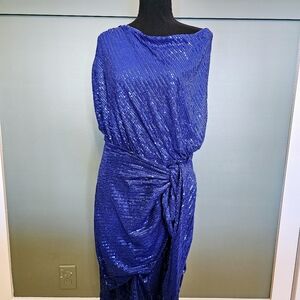 Grace Karin Royal Blue Sequined Cocktail Dress 2X